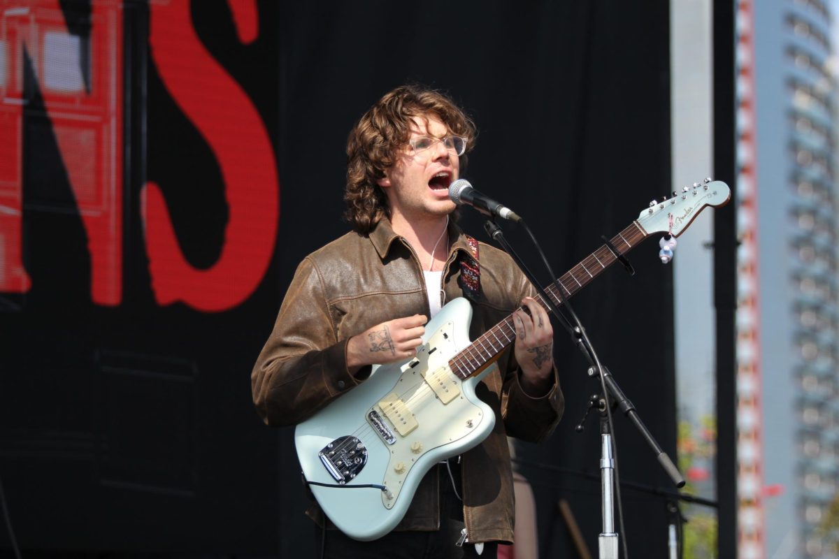 Vacations lead singer Campbell Burns plays to the crowd at Hazy Stage during Wonderfront Day Two on May 18.
